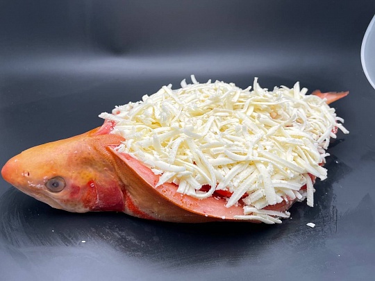 Форель со шпинатом, томатами и сыром