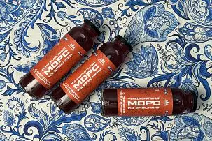 Морс из брусники с сиропом топинамбура