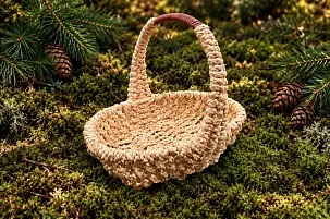 Корзина овальная из кукурузного волокна средняя