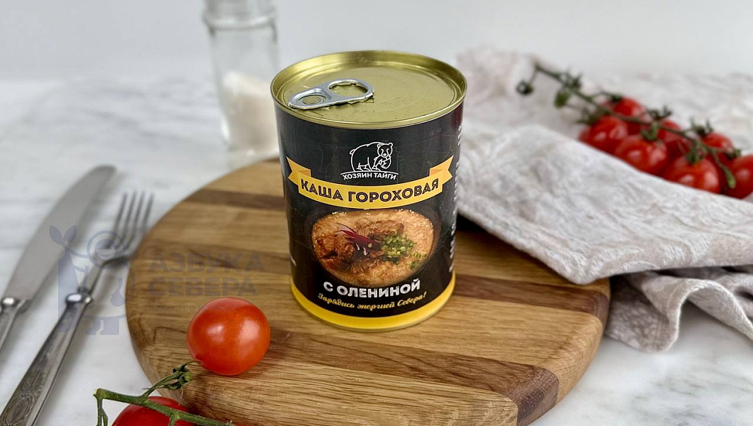 Каша гороховая с олениной 