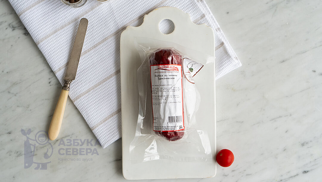 Колбаса из оленины Туристическая копчено-вареная