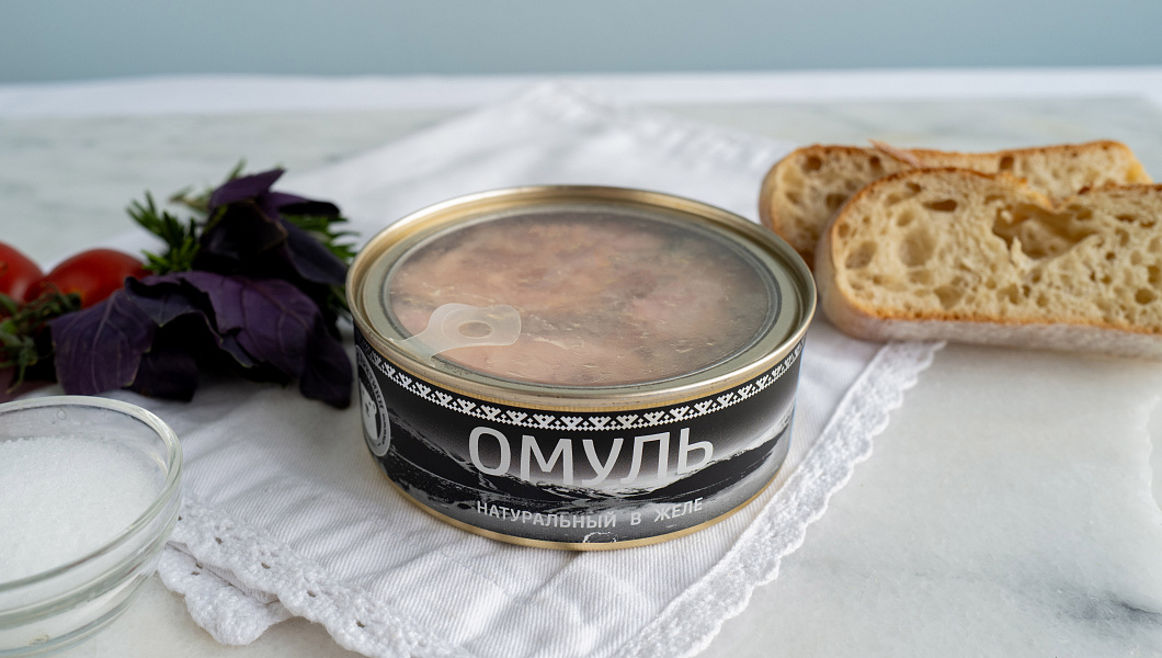 Омуль натуральный в желе