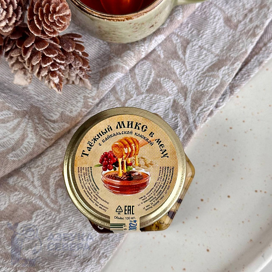 Таежный микс в меду с байкальской клюквой