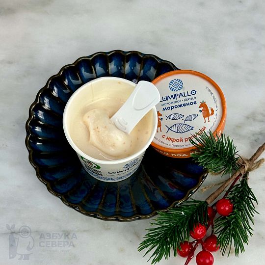 Мороженое с икрой ряпушки