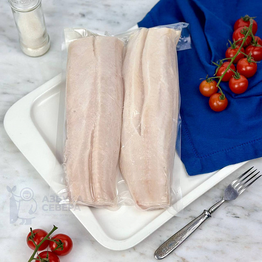 Спинки чёрной трески (угольная рыба) свежемороженые