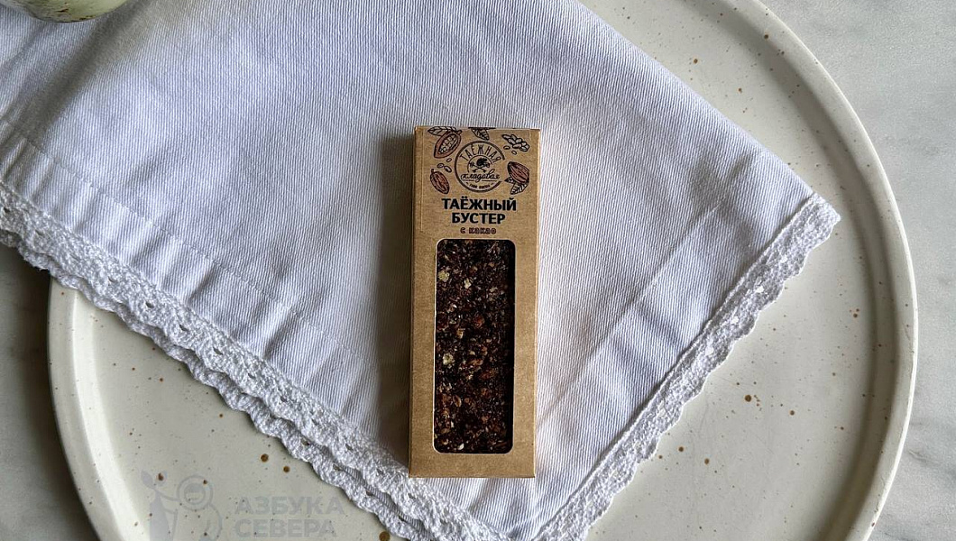 Кедровый батончик с  какао "Таежный бустер"
