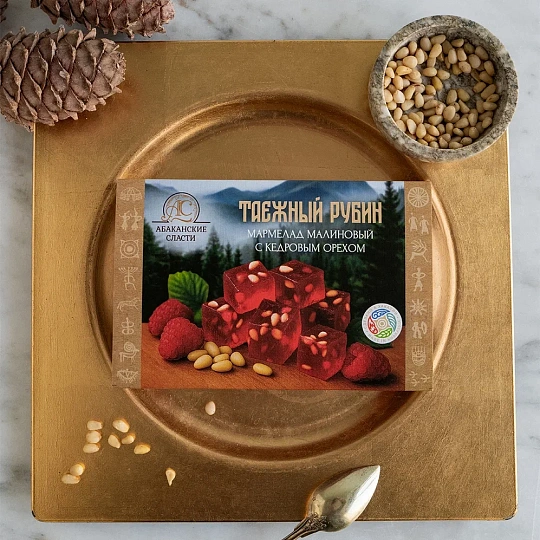 Мармелад малиновый с кедровым орехом 