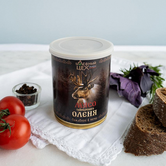 Мясо таймырского оленя томленое в печи
