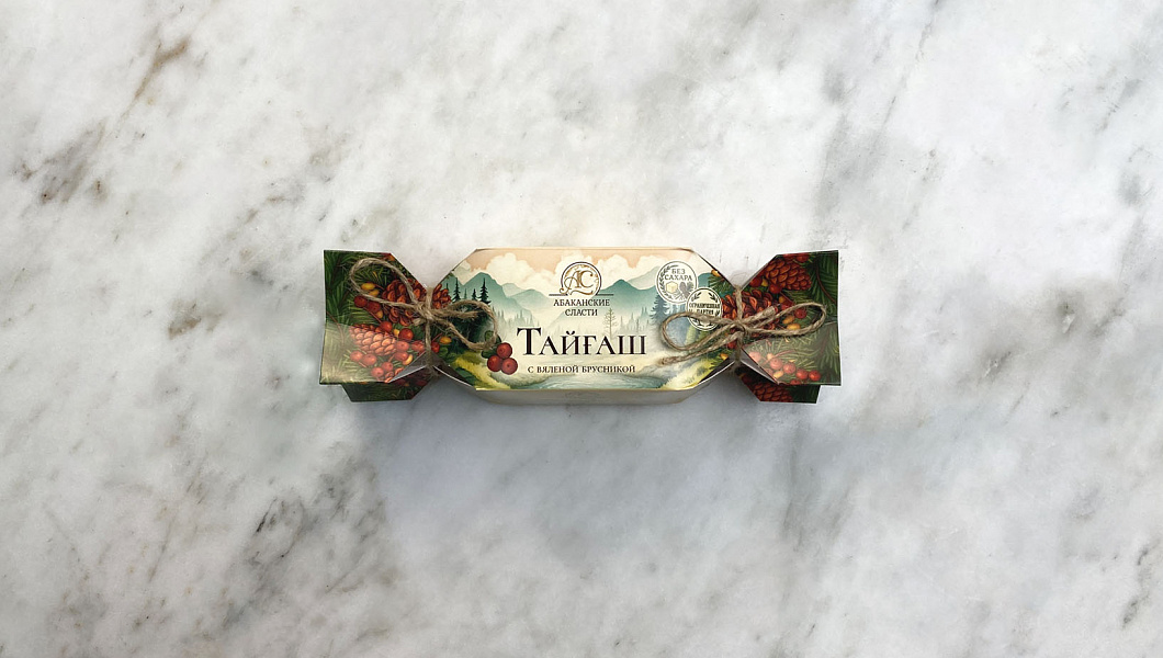 Шишка шоколадная "Тайгаш" с вяленой брусникой