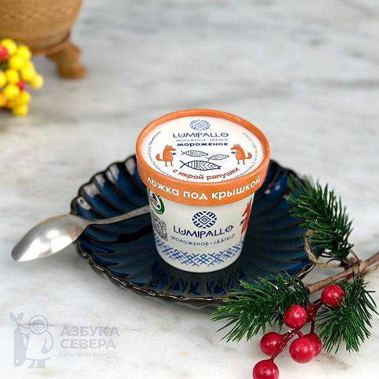 Мороженое с икрой ряпушки