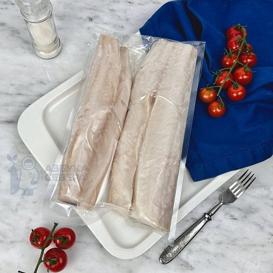 Спинки чёрной трески (угольная рыба) свежемороженые