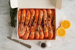 Креветки гребенчатые Ботан варено-мороженые