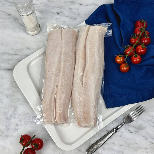 Спинки чёрной трески (угольная рыба) свежемороженые