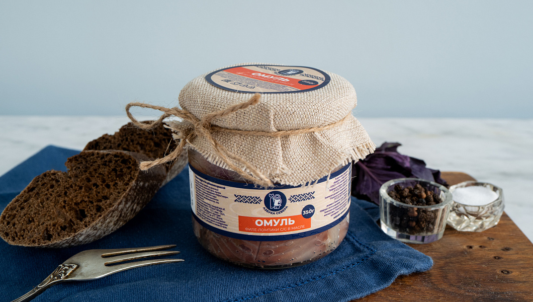 Омуль филе слабой соли (средняя банка)