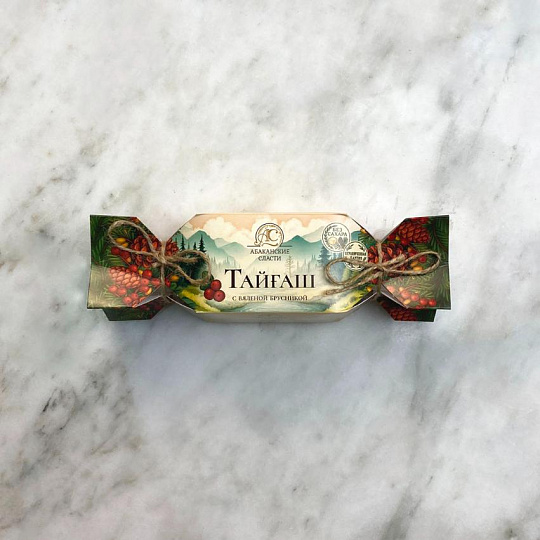 Шишка шоколадная "Тайгаш" с вяленой брусникой