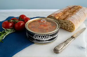 Омуль обжаренный в томатном соусе