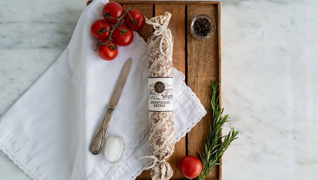 Колбаса из оленины полу-копченая "Арктическая"