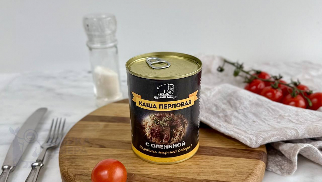 Каша перловая с олениной