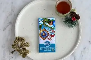 Шоколад живой  с черникой 75 % какао