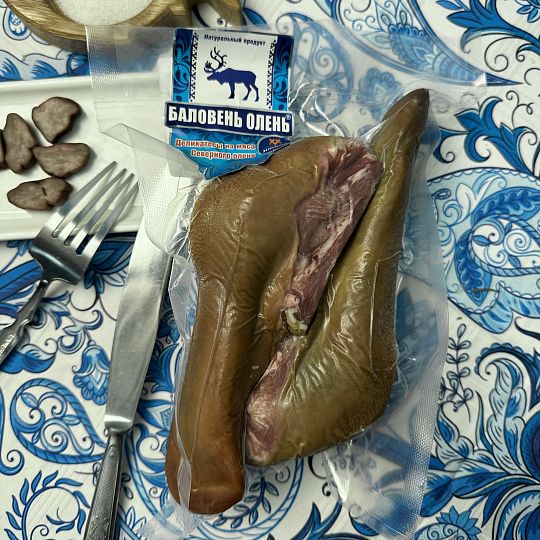 Язык оленя варено-копченый