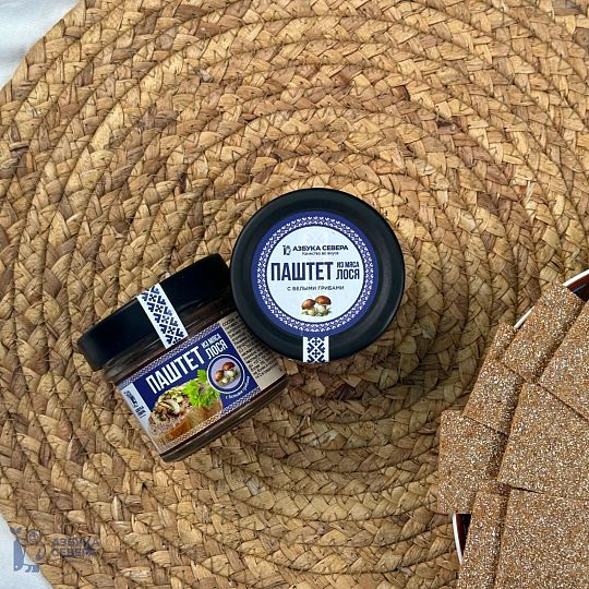 Паштет из мяса лося с белыми грибами