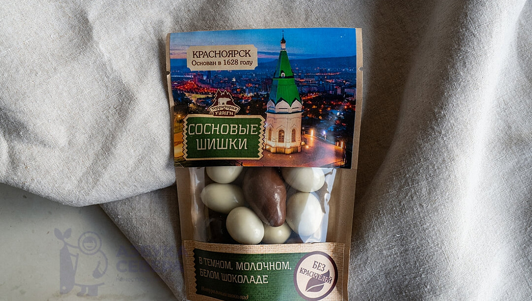 Драже сосновая шишка в темном, молочном, белом шоколаде