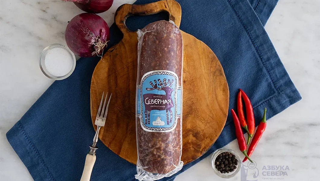 Колбаса из оленины Северная сырокопченая