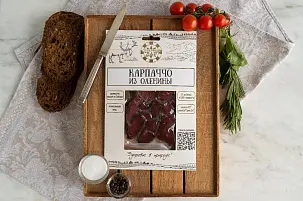 Нарезка карпаччо из оленины