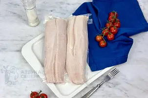 Спинки чёрной трески (угольная рыба) свежемороженые
