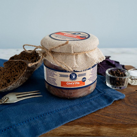 Омуль филе слабой соли (средняя банка)